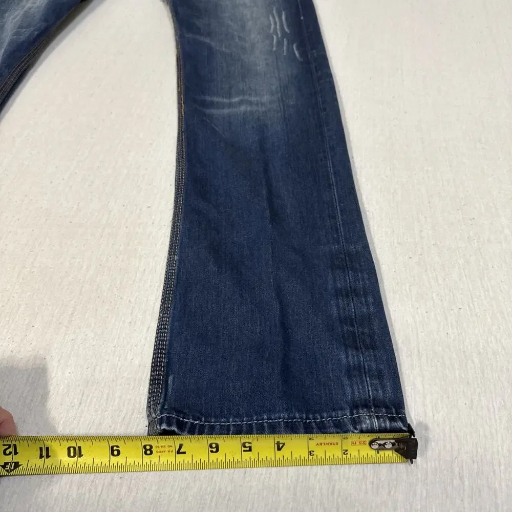 Diesel Viker-AD x Adidas Mens Jeans 33x33 Straight Leg Distressed Whiskering